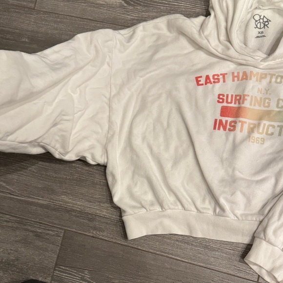 Chaser White Surfing Club Oversized Crop Hoodie - Picture 4 of 4